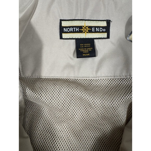 North End Jacket Men's Medium Beige Waterproof Windbreaker Vented NEW - Picture 4 of 8
